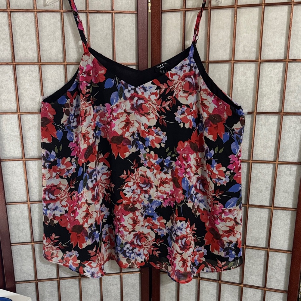 Torrid Black Floral Camisole